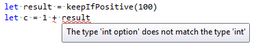 F# - The type int option does not match the type int